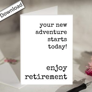 4x6, RETIREMENT, Coworker Card, PRINTABLE, Congrats, New Adventure, Coworker Retiring, Boss Retirement, Farewell Card, Congrats Leaving Card