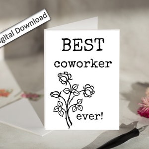 4x6, APPREZZAMENTO per un collega, Biglietto, STAMPABILE, Il miglior collega di sempre, Biglietto di ringraziamento, Grazie, Incoraggiamento, Scaricabile, Migliore collega di lavoro