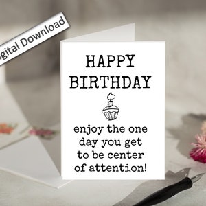 4 x 6, carte d'anniversaire collègue, à imprimer, mignon, carte d'anniversaire bestie travail, cupcake, journée spéciale, meilleur ami, joyeux anniversaire, carte de joyeux anniversaire