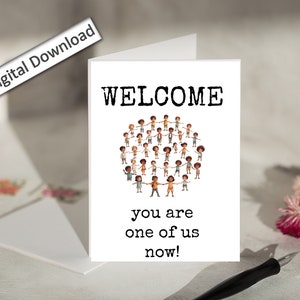 4 x 6, Bienvenue à un nouvel employé, IMPRIMABLE, Dans l'équipe, Vous êtes l'un des nôtres maintenant, Renforcement de l'équipe, Rencontrez l'équipe, Carte de nouvel emploi, Carte de remerciement