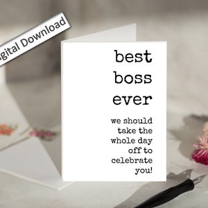 4 x 6 BOSS-waarderingskaart AFDRUKBAAR, Boss-definitie, beste baas ooit-kaart van werknemer, beste baas-kaart, grappige baas-kaart, downloadbaar