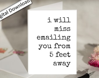 4x6 Coworker LEAVING Card, Printable, Sarcastic, Funny, Goodbye Card, Coworking Quitting Job, Farewell Card, Congrats Leaving Card