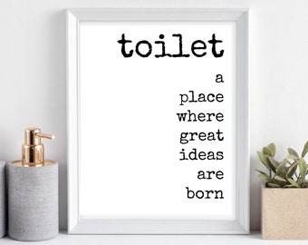 8x10 Bathroom Art Etsy