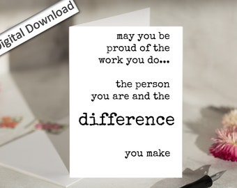 4x6 Coworker Appreciation Printable Card, Be Proud, Acknowledgement Card, Thank You Card, Encouragement, Downloadable Employee Card