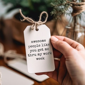 Mitarbeiter Wertschätzung Geschenkanhänger: Minimalist Office Decor (DRUCKBAR)