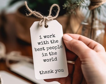 Employee Appreciation Gift Tags: Minimalist Printable (Download Only)
