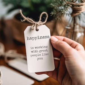 ETIQUETAS DE REGALO de agradecimiento, personal, equipo, empleados, trabajo, IMPRIMIBLES, gran equipo, gracias, de parte del jefe, gerente, supervisor, compañero de trabajo, felicidad