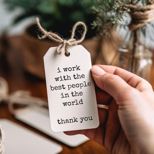 ETICHETTE REGALO, Apprezzamento, Personale, Squadra, Dipendenti, Lavoro, Etichetta regalo, STAMPABILE, Minimalista, da Capo, Manager, Supervisore, Riconoscimento collega