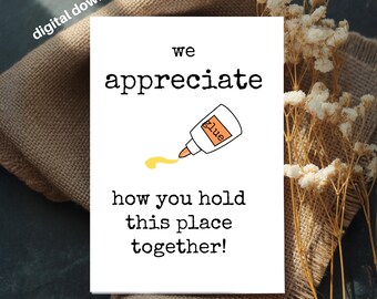 Carte de remerciement pour un collègue : merci, merci (imprimable 4 x 6)