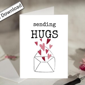 4 x 6, carte GET WELL, imprimable, mignonne, envoi de câlins, carte de rétablissement pour le travail, le bureau, un collègue, la meilleure amie du travail, le patron, carte pour se sentir mieux