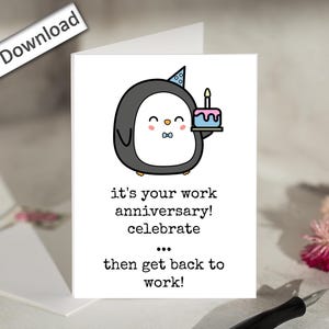 4 x 6, carte d'anniversaire de travail, imprimable, joyeux anniversaire de travail, drôle, sarcastique, anniversaire de travail pour collègue, employé, patron, meilleure amie du travail
