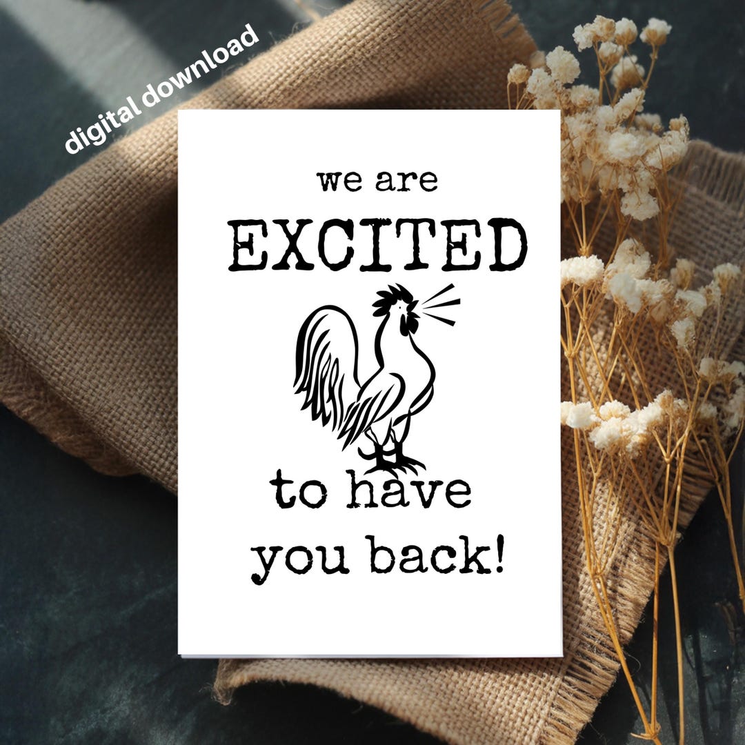 Welcome Back Card: Excited You Are Back, Coworker, Boss, Team (4x6 ...