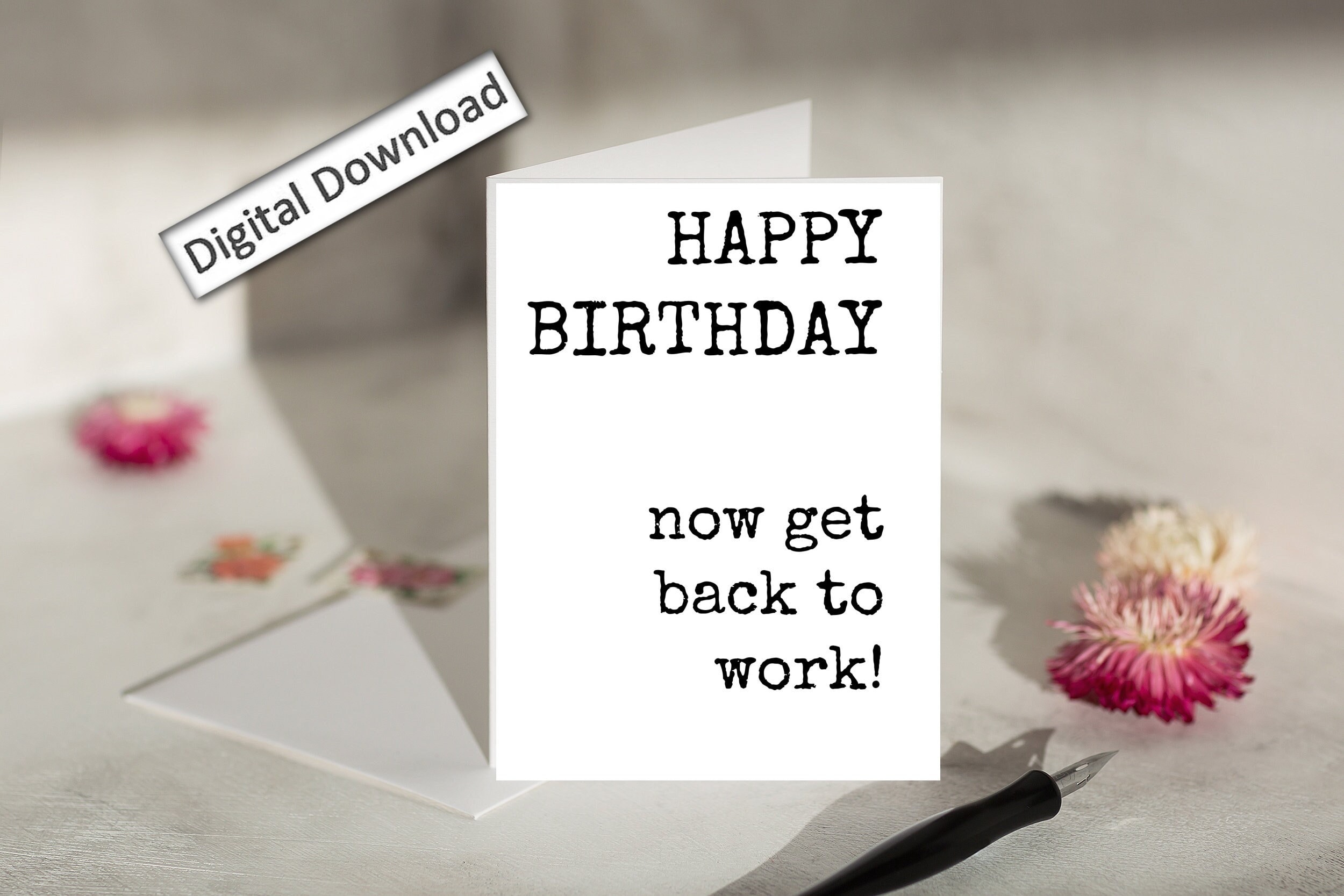 4x6 Coworker BIRTHDAY Card Printable Funny Sarcastic - Etsy