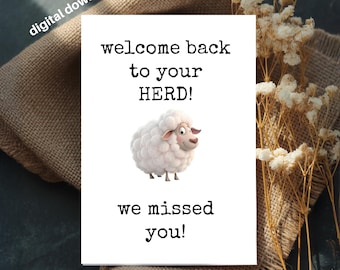 Welcome Back Card: We Missed You (4x6 Printable)