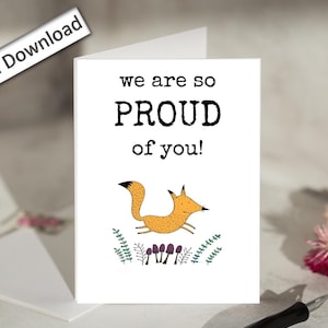 4 x 6, TROTS op jou, kaart, AFDRUKBAAR, gefeliciteerd, we zijn zo, goed gedaan, prestatie, leuke kaart, aanmoedigingskaart, gefeliciteerd, succes