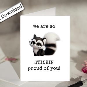 Carte de 4 x 6, Nous sommes si fiers de vous, imprimable, fiers puants, félicitations, bravo, réalisation, encouragement, jolie carte de félicitations