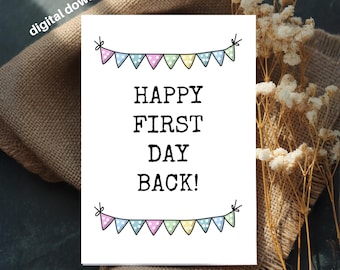 Welcome Back Card Printable: Minimalist 4x6 Design (Digital Download)