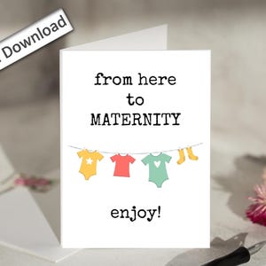 4x6, Feliz Licença-MATERNIDADE, Cartão, PARA IMPRIMIR, Futura Mamãe, Colega de Trabalho, Melhor Amiga do Trabalho, Colega, Cartão de Licença-Maternidade, Licença-Gravidez, Aqui na Maternidade