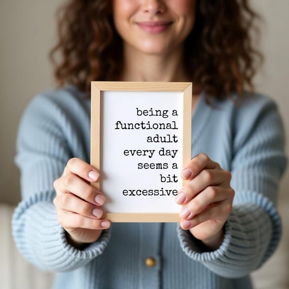 Funny Work Quote Print: Sarcastic Desk Decor (5x7, Digital