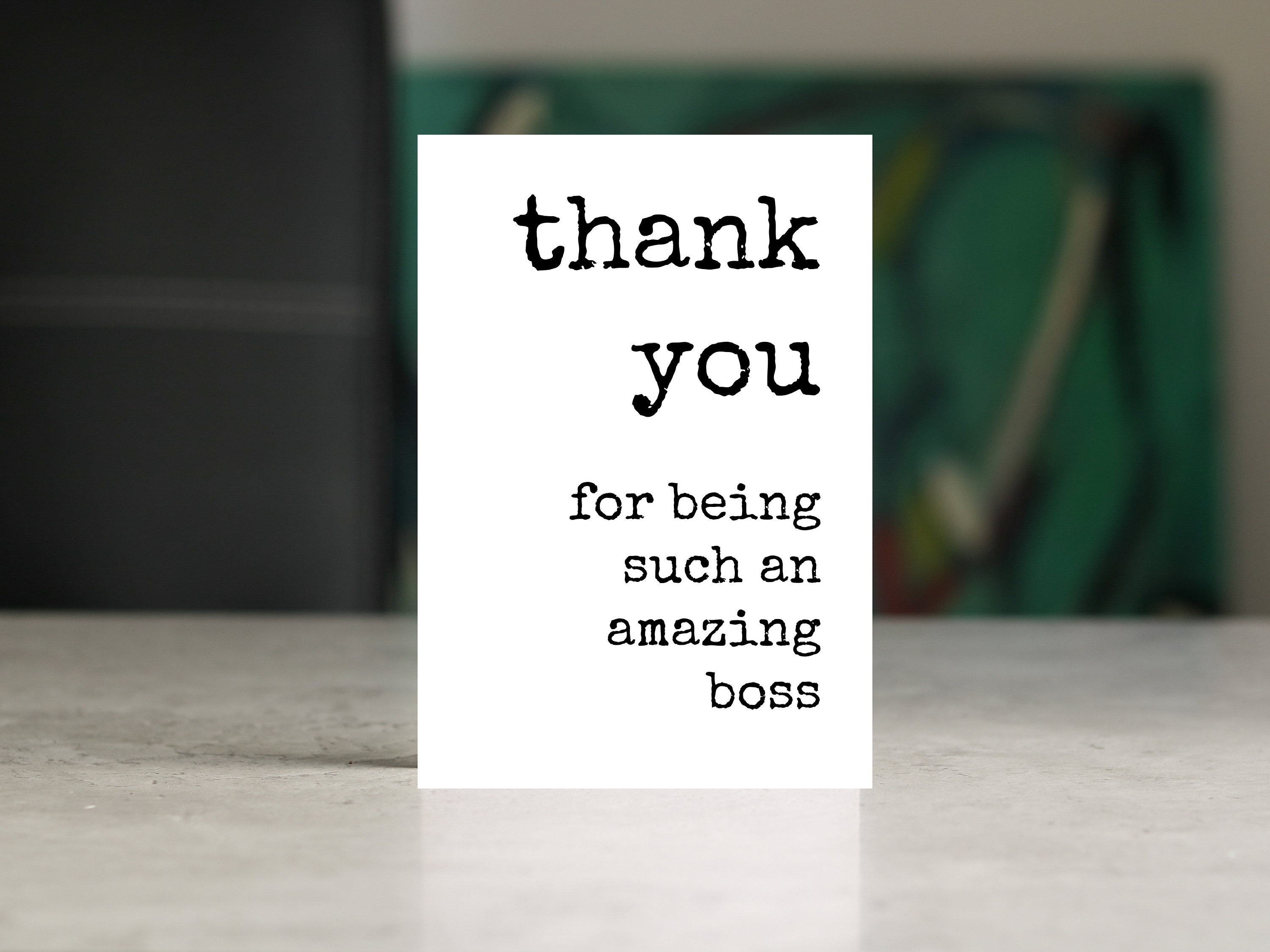 4x6 Thank You, Amazing Boss Appreciation Card PRINTABLE, Best Boss Card