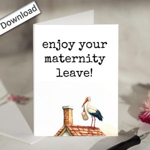 4x6, Feliz licença-maternidade, Cartão, PARA IMPRIMIR, Futura mamãe, Colega de trabalho, Melhor amiga do trabalho, Colega, Cartão de licença-maternidade, Licença-maternidade, Sentiremos sua falta