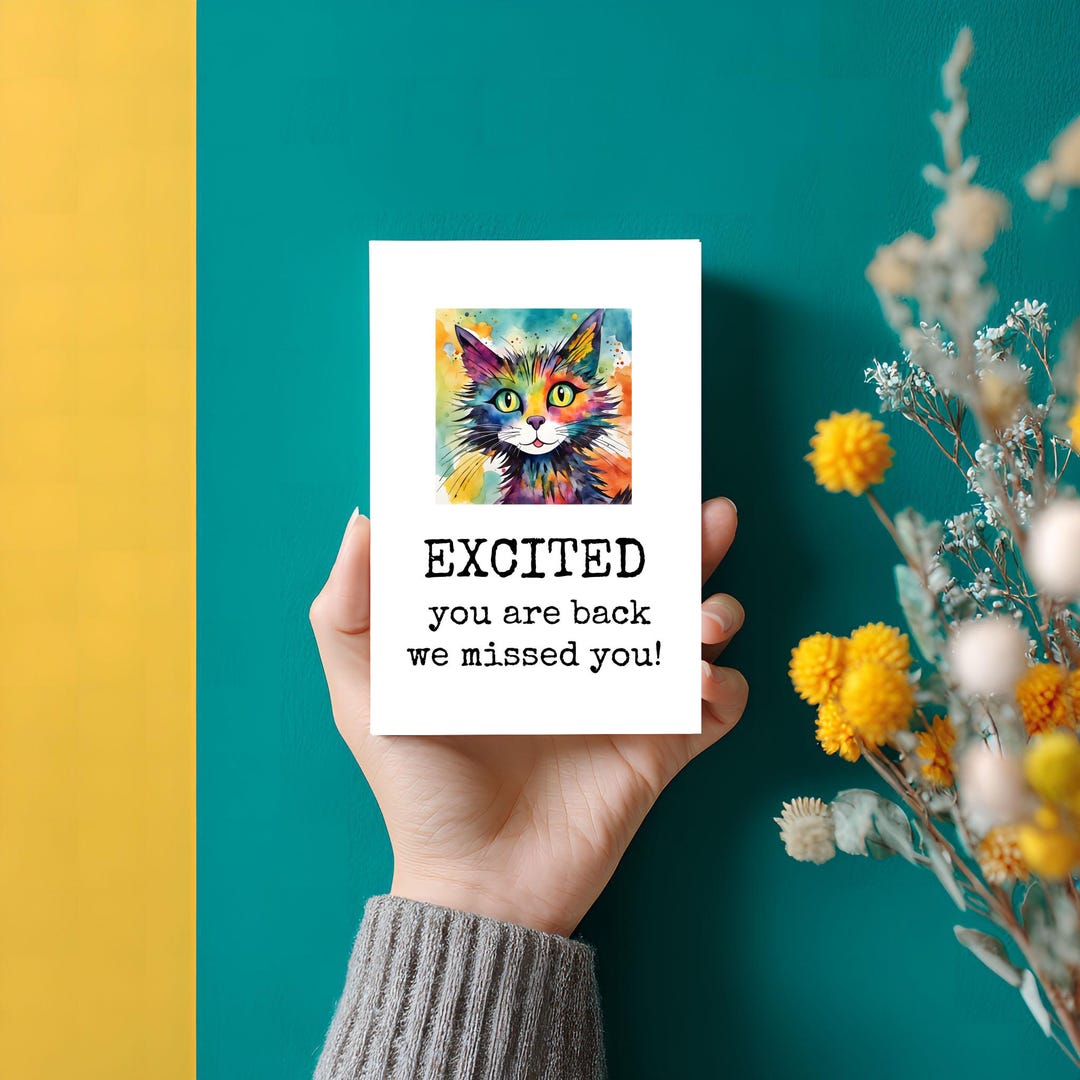 Welcome Back Card: Printable, Excited You Are Back (4x6) - Etsy Australia
