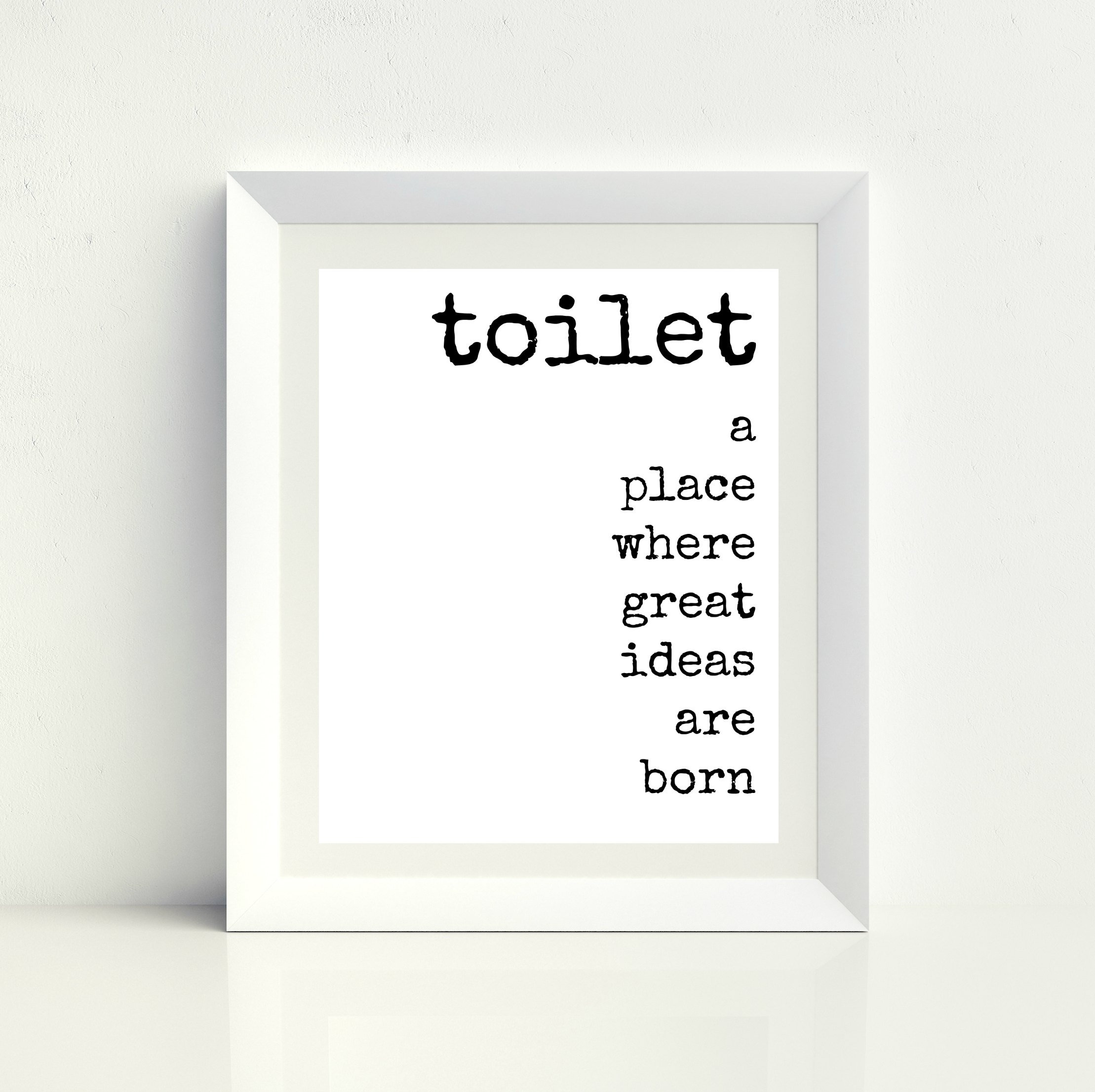 Definition Print Toilet Sign 8x10 Funny Bathroom Printable Etsy