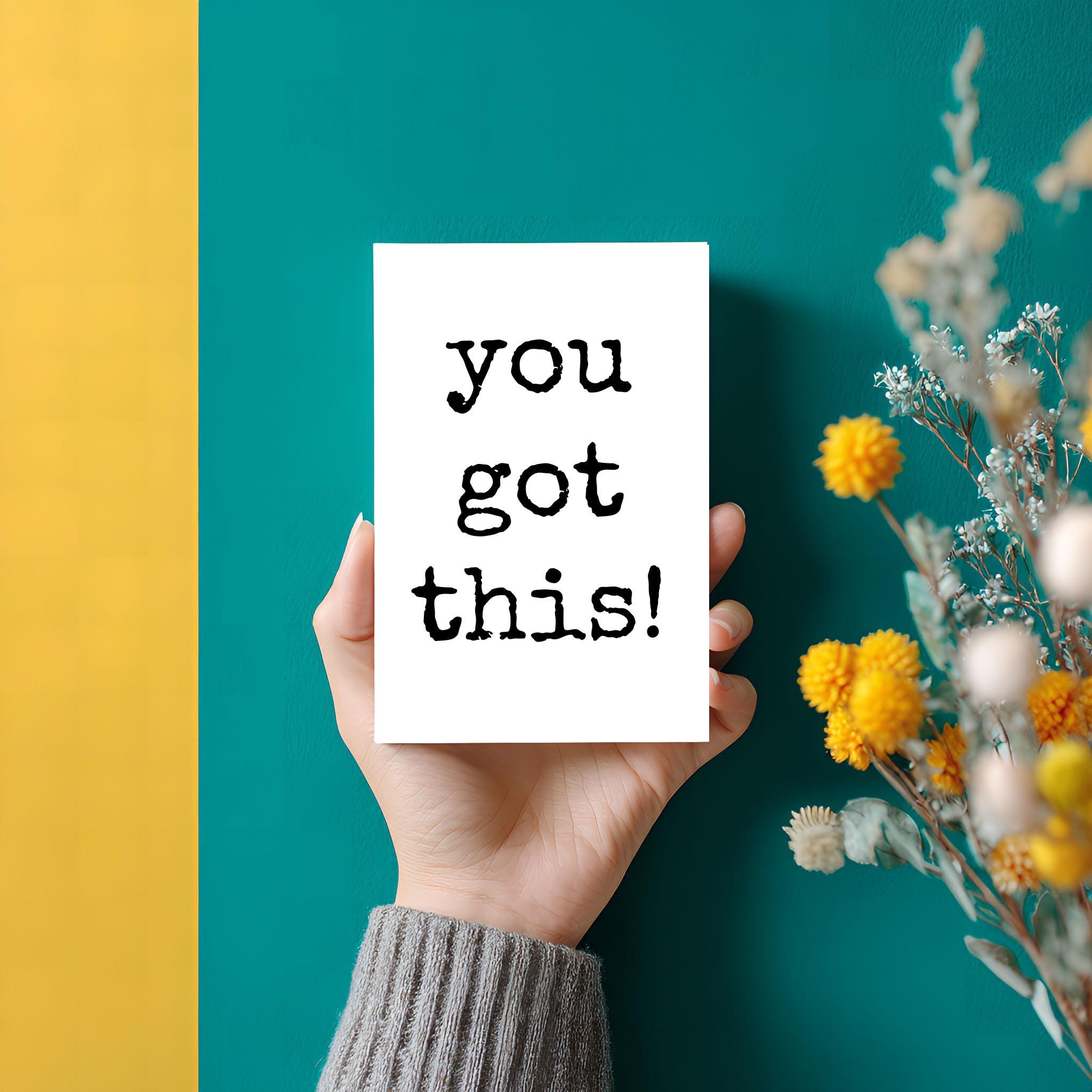 You Got This Card: Printable Encouragement Card for Coworker (digital