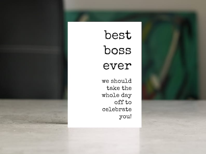 4x6 Boss Appreciation Card PRINTABLE, Boss Definition, Best Boss Ever ...