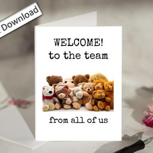4 x 6, Carte de bienvenue pour NOUVEL EMPLOYÉ, IMPRIMABLE, Bienvenue dans l'équipe, Amusant, Rencontrez l'équipe, Nouvelle offre d'emploi, Nouveau dans l'équipe, Carte de voeux pour le travail