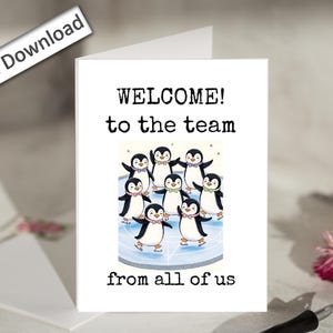 4x6, Benvenuto NUOVO DIPENDENTE, STAMPABILE, Benvenuto nel team, Team building, Incontra il team, Nuovo biglietto da visita, Biglietto di ringraziamento, Biglietto di benvenuto