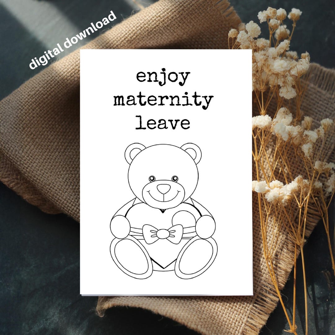 4x6, MATERNITY Leave Card PRINTABLE Mum to Be Coworker Work Bestie ...