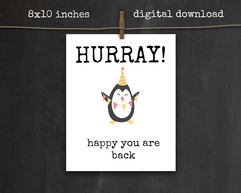 8x10 Welcome Back Sign (printable, Digital Download) - Etsy Canada