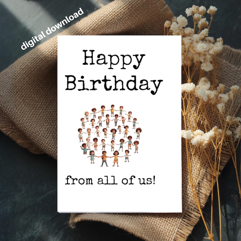 Happy Birthday From All of Us - Etsy