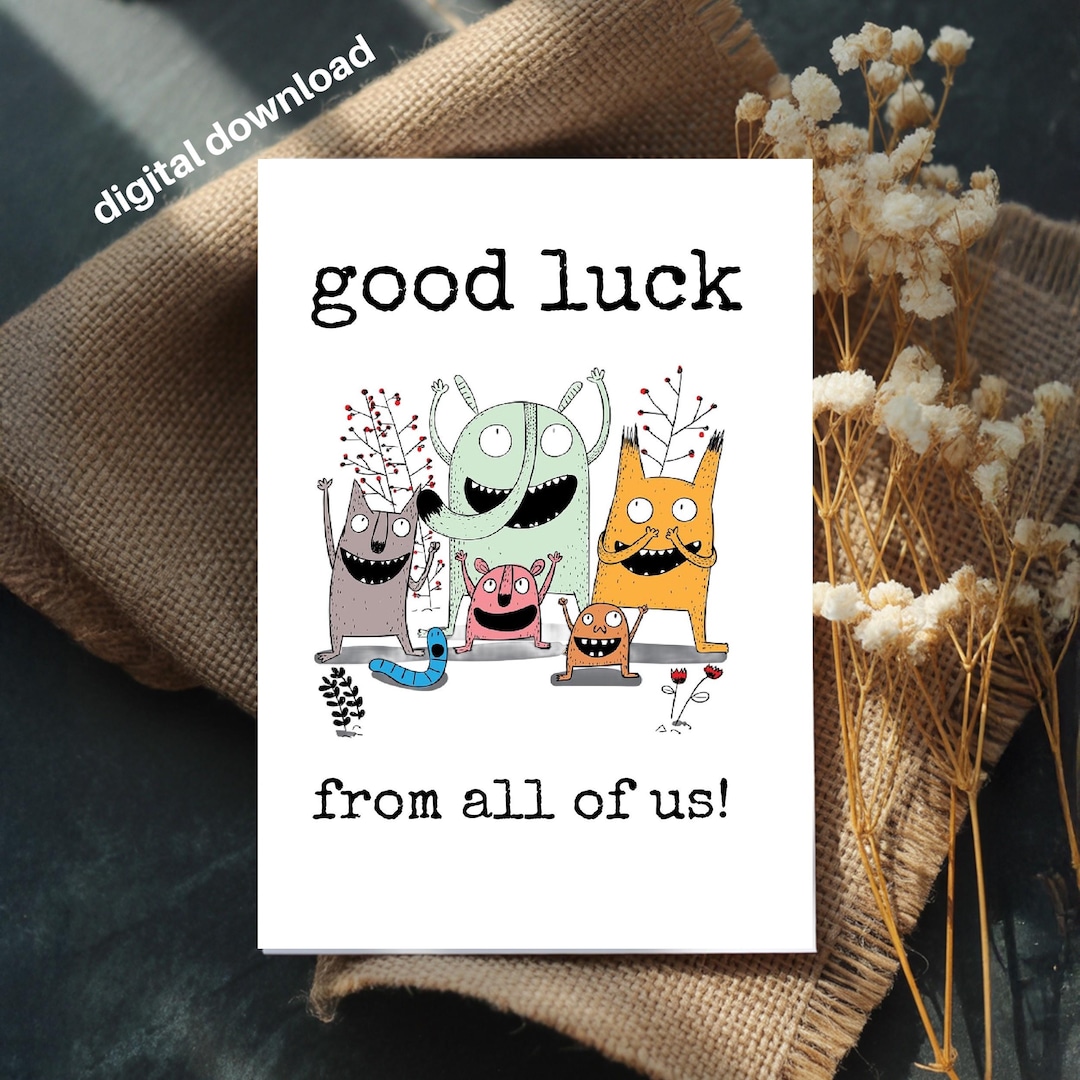 Coworker Leaving Card, Funny, Good Luck From All of Us (4x6 Printable ...