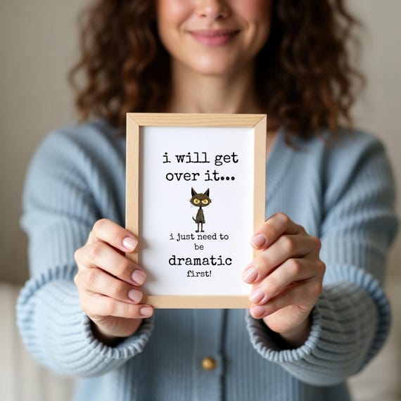 Funny Work Desk Sign: Sarcastic Office Decor (5x7 Printable