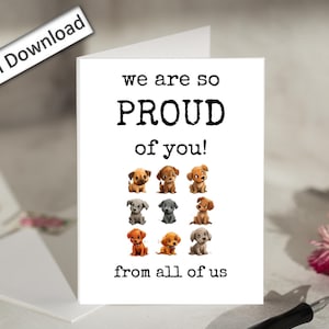 4 x 6, FIERS de vous, nous sommes donc, carte, IMPRIMABLE, félicitations, bravo, réalisation, minimaliste, encouragement, travail, félicitations, succès