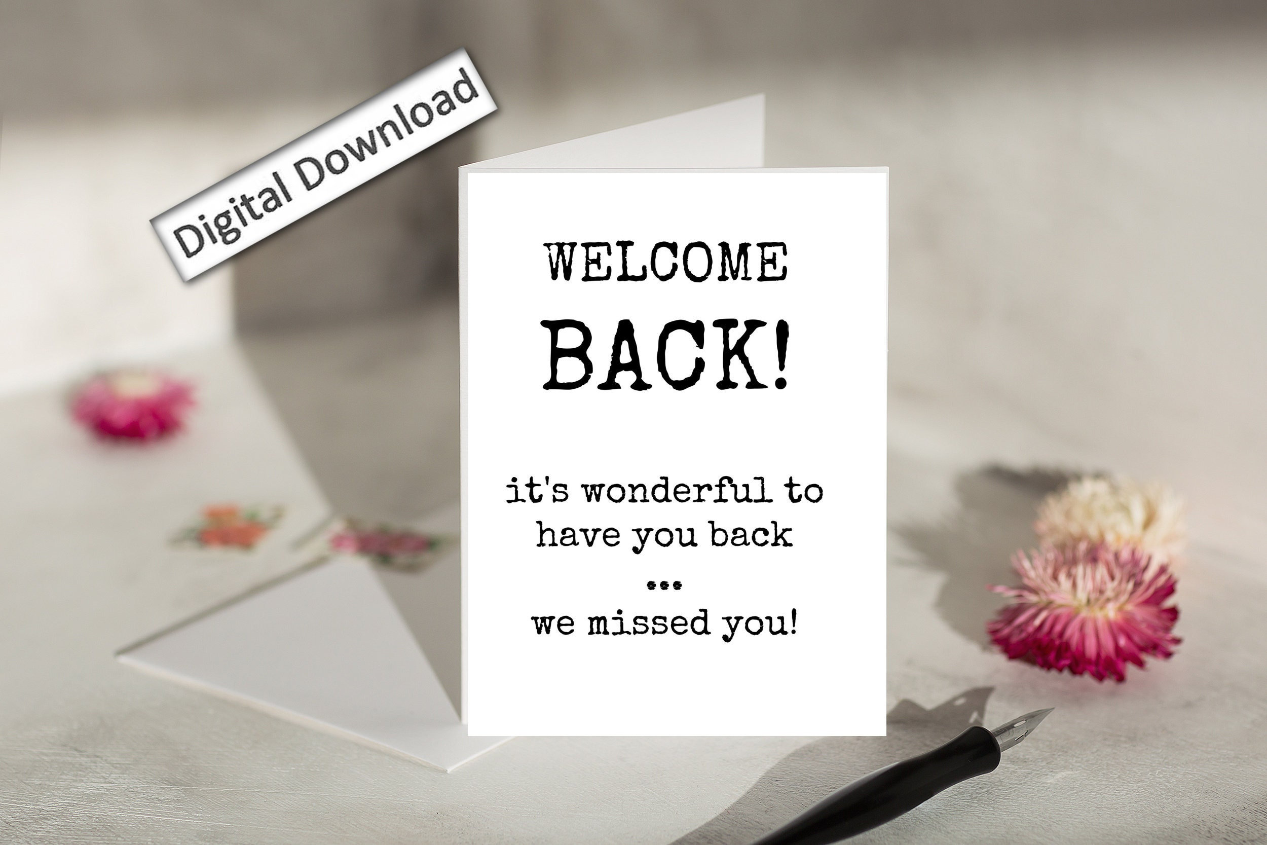 Welcome Back Card: Minimalist Design, Work or School (4x6 Printable) - Etsy