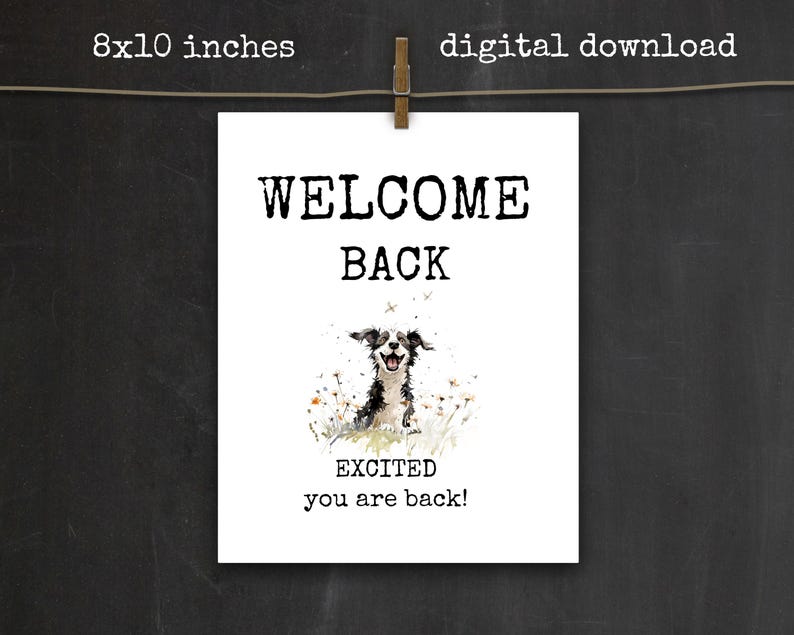 Welcome Back SIGN: Excited You Are Back (8x10 Printable) - Etsy