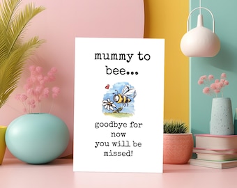 Tarjeta de maternidad imprimible: Despedida minimalista de 4x6 (descarga digital)