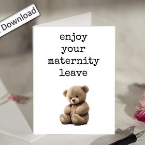 4 x 6, glücklich MATERNITÄT Urlaub, Karte, DRUCKBAR, Genießen Mutterschaft, Mama zu sein, Coworker, Arbeit Bestie, Kollege, Mat Urlaub Karte, Schwangerschaft Urlaub