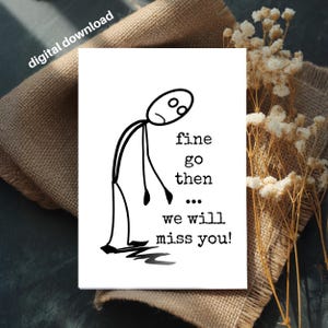 Coworker Leaving Card: Minimalist Goodbye Card (4x6 Printable Digital Download