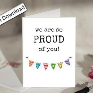 4 x 6, Nous sommes si fiers de vous, carte, IMPRIMABLE, félicitations, bravo, remise des diplômes, nouvel emploi, réalisation, félicitations, promotion, succès