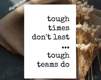 Team Wertschätzung Karte: Minimalistisch 4 x 6 Printable (Digital Download)