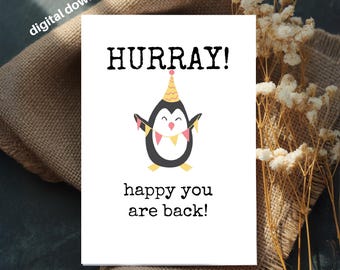 Welcome Back Card Printable: Minimalist 4x6 Design (Digital Download