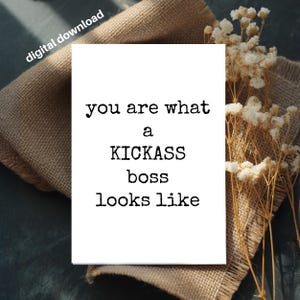 Printable Boss Appreciation Card: Minimalist 4x6 Card (Digital Download)