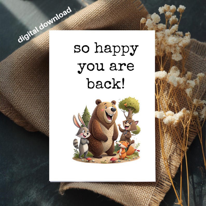 Welcome Back Card Printable: Minimalist 4x6 Design (digital Download ...
