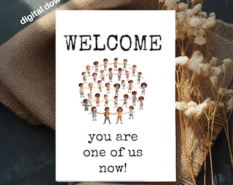 Welcome New Employee Card: Printable Team Appreciation (Digital Download)