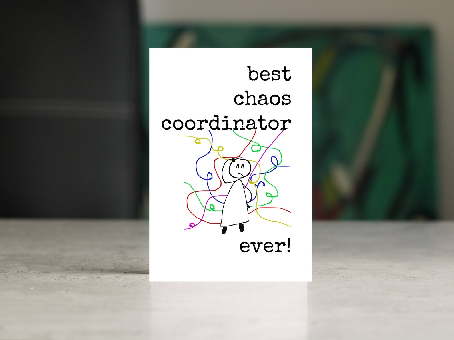 4x6 Boss Appreciation Card PRINTABLE, Cute Minimalist, Chaos ...
