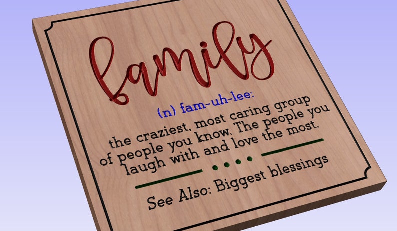 Family Definition crv3d crv dxf ai svg eps pdf | Etsy